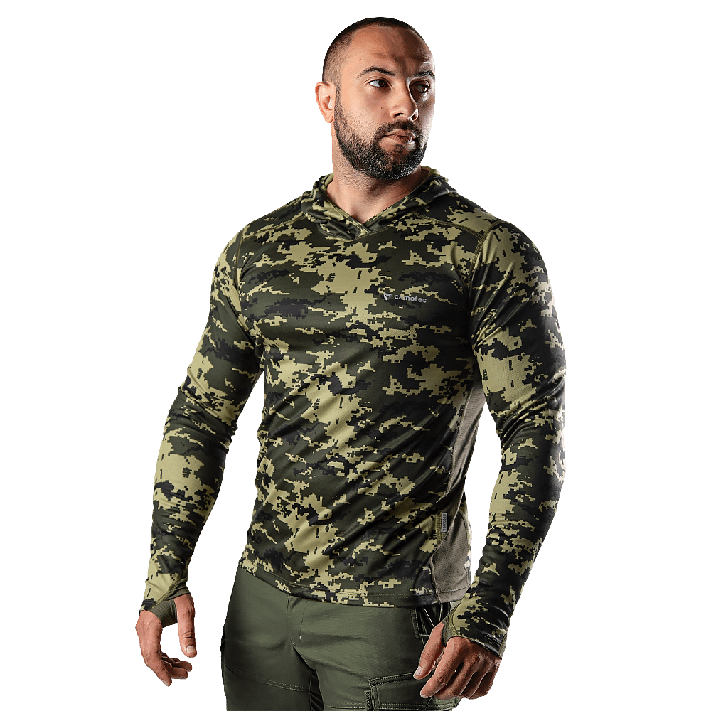 Лонгслів Chiton Air Hood Pixel Green (8063), XXL