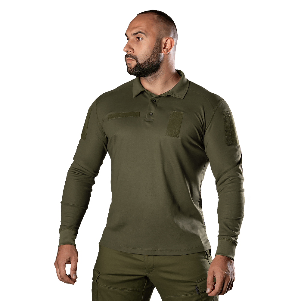 Поло Army ID Long CoolPass Pique LT Олива (8291), XXXXL