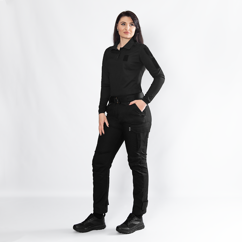 Поло Pani Paladin Long CoolPass Pique LT Черное 8882 — 2