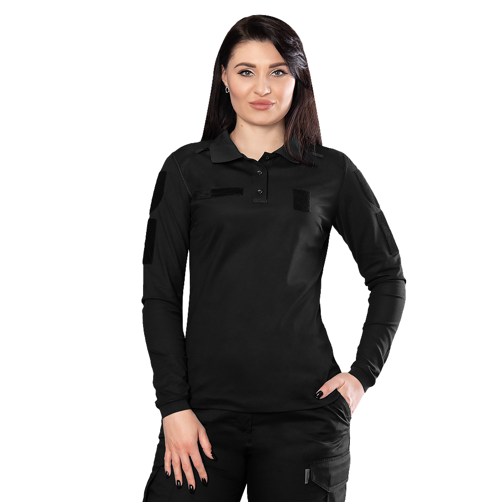 Поло Pani Paladin Long CoolPass Pique LT Черное 8882
