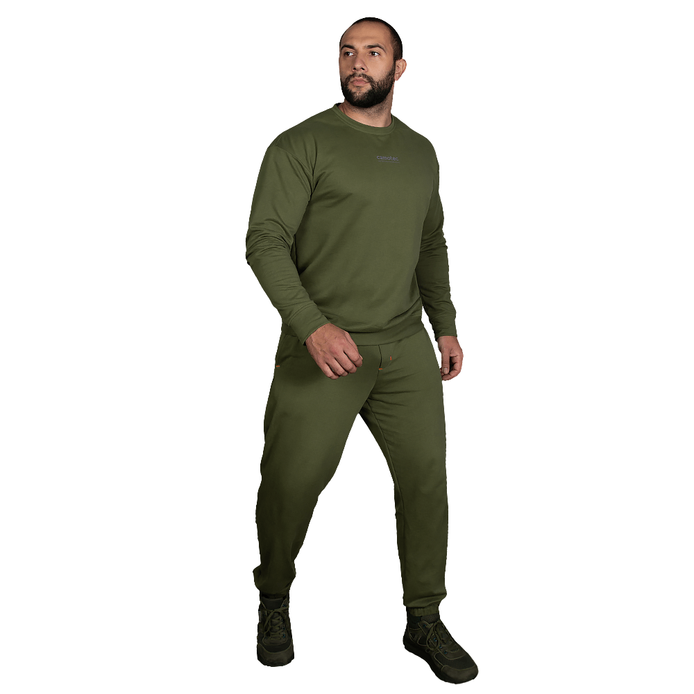 Спортивний костюм Basic Cotton Олива (7382), L