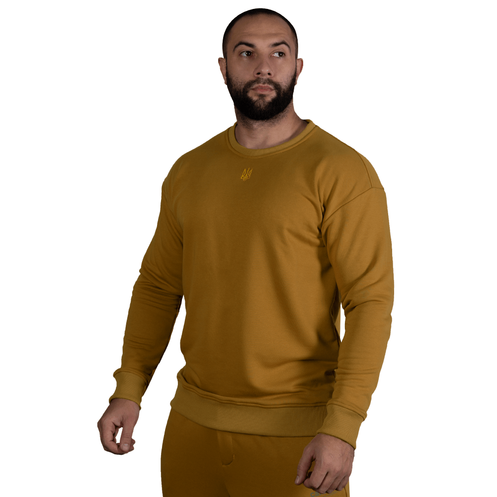 Світшот Basic 2.0 Койот (золотий тризуб) (7432), XXXL