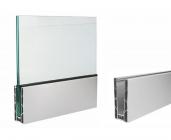 Perfil de aluminio para fijación de vidrio superior U3