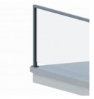 Postes ranura con pasamanos atornillado