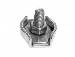 Abrazadera simple M5, AISI 316, SATINADO