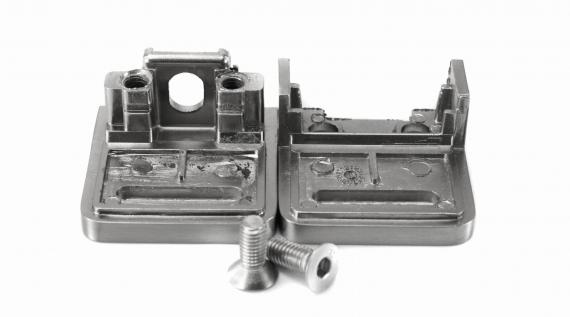 Foto Abrazaderas para vidrio 45x45mm para superficies planas, AISI 316, Pulido