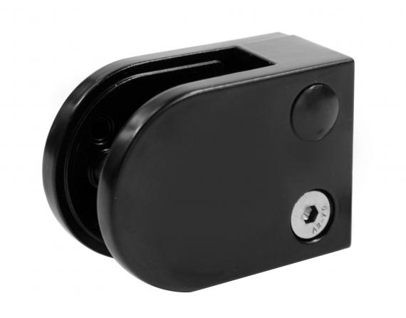 Foto Abrazaderas para vidrio 45x63mm para superficies planas, ZAMAK, RAL 9005 (6-12,76mm)