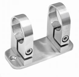 Abrazaderas verticales Ø 42,4 mm, AISI 304, SATINADO.