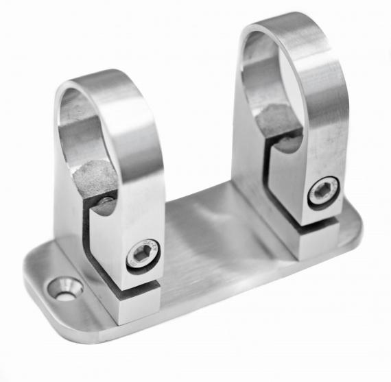 Foto Abrazaderas verticales Ø 42,4 mm, AISI 304, SATINADO.