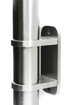 Foto Abrazaderas verticales Ø 42,4 mm, AISI 304, SATINADO.