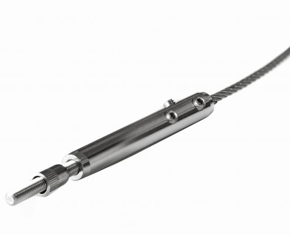 Foto Accesorio para cable de acero 3-4 mm, rosca izquierda, AISI 316, Pulido