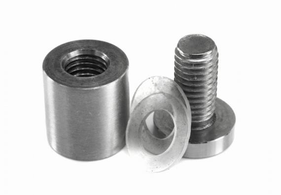 Foto Adaptador de vidrio Ø 19 mm, dist. 20 mm, para plano, AISI 304, SATINADO