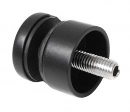 Adaptador de vidrio Ø 30/13 mm M8, AISI 304, RAL 9005 mate