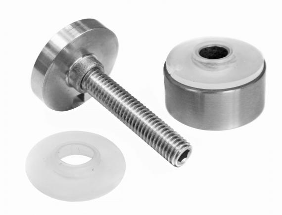 Foto Adaptador de vidrio 30/13mm orificio 8,5mm, AISI 304, SATINADO