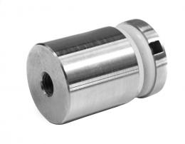 Adaptador de vidrio 30/30mm rosca M8, AISI 304, SATINADO