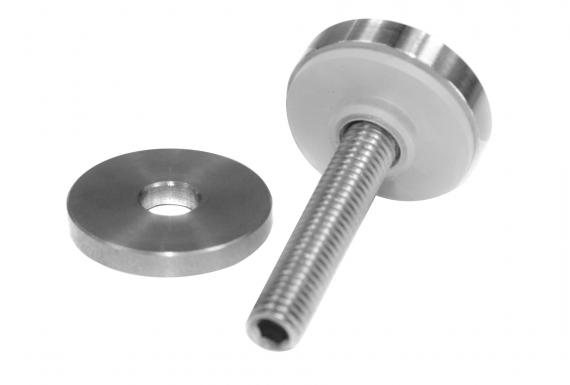 Foto Adaptador de vidrio 30/4mm orificio 8,5mm, AISI 304, SATINADO