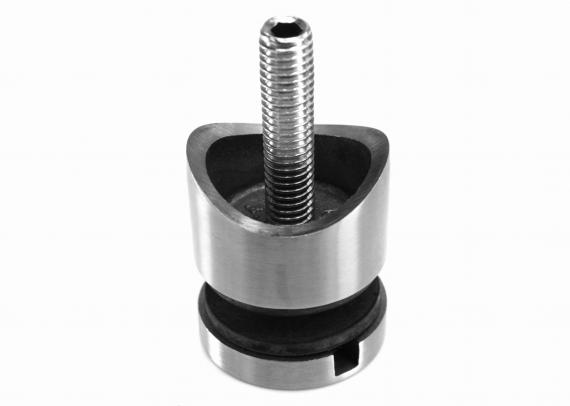 Foto Adaptador de vidrio 30mm para tubo 42,4mm orificio 8,5mm, AISI 304, SATINADO