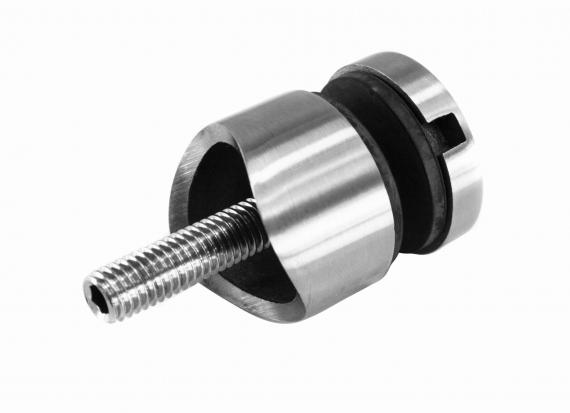 Foto Adaptador de vidrio 30mm para tubo 42,4mm orificio 8,5mm, AISI 304, SATINADO