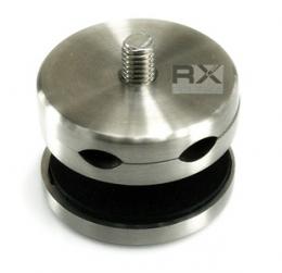 Adaptador de vidrio Ø 35 mm, dos barras 8 AISI 304, SATINADO