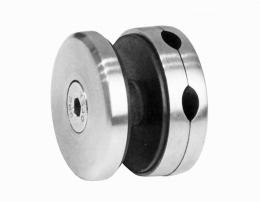 Adaptador de vidrio Ø 35 mm, dos barras 8 AISI 304, SATINADO