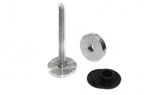 Foto Adaptador de vidrio 40/8mm M10 (frente plano), AISI 304, SATINADO