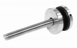 Adaptador de vidrio 40/8mm M10 (frente plano), AISI 304, SATINADO