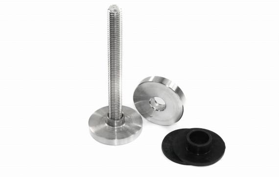 Foto Adaptador de vidrio 40/8mm M10 (frente plano), AISI 304, SATINADO