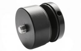 Adaptador de vidrio Ø 50/20 mm M10, AISI 304, RAL 9005 mate