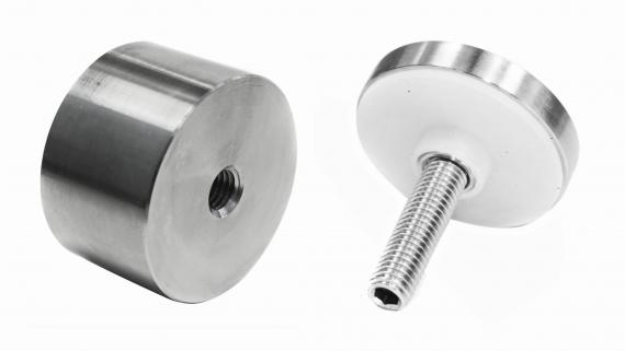 Foto Adaptador de vidrio 50/25mm rosca M10, AISI 304, SATINADO