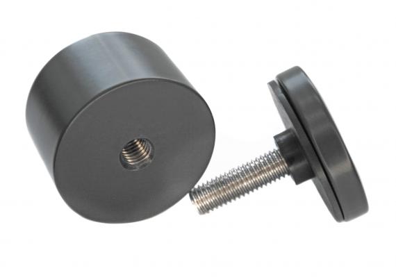 Foto Adaptador de vidrio Ø 50/30 mm M10, AISI 304, RAL 7016 mate