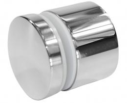 Adaptador de vidrio 50/30mm rosca M10, AISI 304, Pulido.