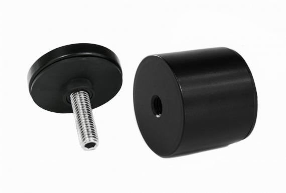 Foto Adaptador de vidrio Ø 50/40 mm M10, AISI 304, RAL 9005 mate