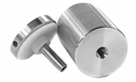 Foto Adaptador de vidrio 50/60mm rosca M10, AISI 304, SATINADO