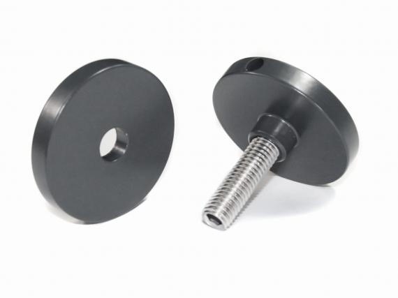 Foto Adaptador de vidrio Ø 50/8 mm M10, AISI 304, RAL 7016 mate