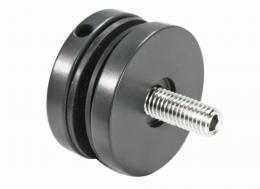 Adaptador de vidrio Ø 50/8 mm M10, AISI 304, RAL 7016 mate