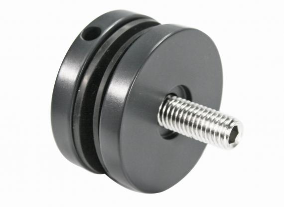 Foto Adaptador de vidrio Ø 50/8 mm M10, AISI 304, RAL 7016 mate