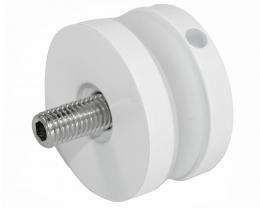 Adaptador de vidrio Ø 50/8 mm M10, AISI 304, RAL 9003 mate