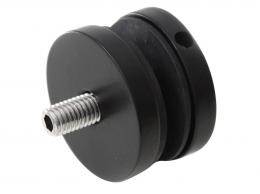 Adaptador de vidrio Ø 50/8 mm M10, AISI 304, RAL 9005 mate