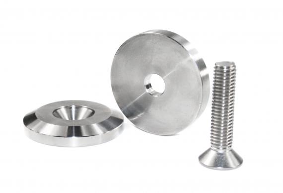 Foto Adaptador de vidrio 50/8 mm rosca M10, AISI 304, SATINADO.