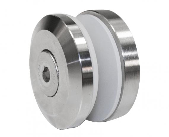 Foto Adaptador de vidrio 50/8 mm rosca M10, AISI 304, SATINADO.