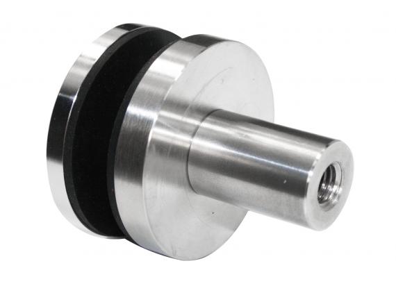 Foto Adaptador de vidrio 50/8 mm rosca M10 con casquillo, AISI 304, SATINADO