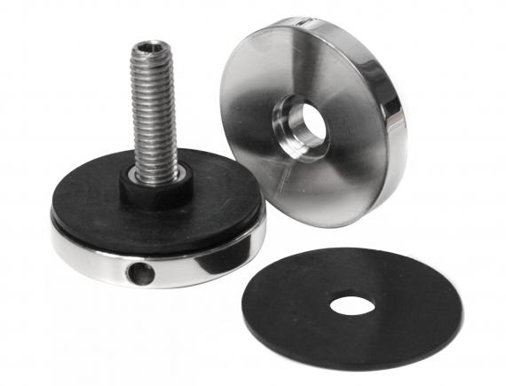 Foto Adaptador de vidrio 50/8mm orificio 10,5mm, AISI 304, Pulido