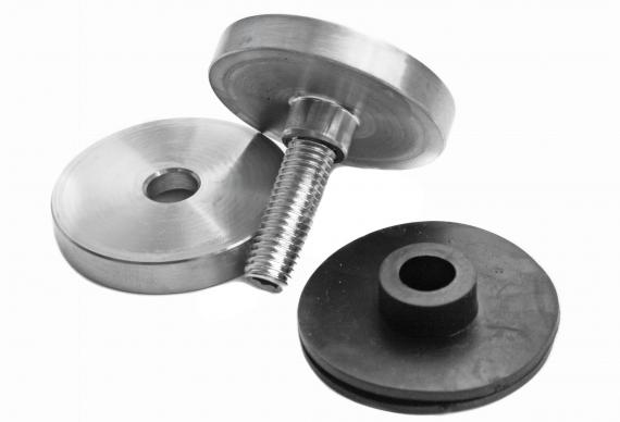 Foto Adaptador de vidrio 50/8mm orificio 10,5mm, AISI 304, SATINADO