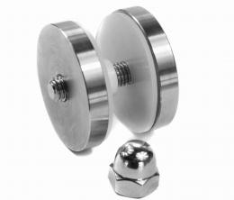 Adaptador de vidrio 50/8mm tuerca ciega, AISI 304, SATINADO