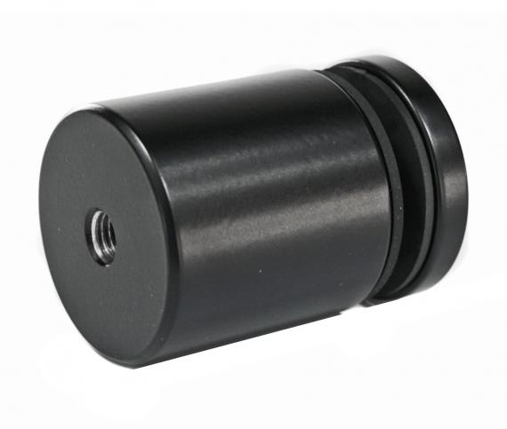 Foto Adaptador de vidrio Ø 50 mm, dist. 50 mm, roscado, AISI 304, RAL 9005 mate