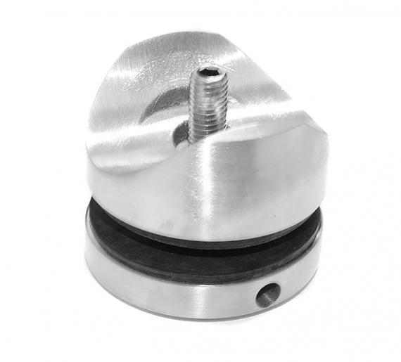 Foto Adaptador de vidrio 50 mm para tubo Ø42,4 mm, orificio 10,5 mm, AISI 304, SATINADO