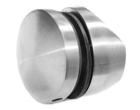 Foto Adaptador de vidrio 50 mm para tubo Ø42,4 mm, orificio 10,5 mm, AISI 304, SATINADO