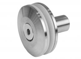 Adaptador de vidrio Ø60 mm, AISI 304, SATINADO.