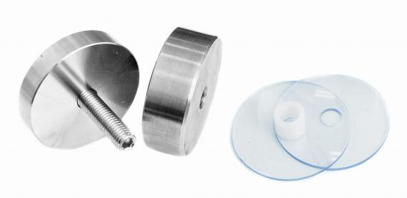 Foto Adaptador de vidrio Ø 60 mm, dist. 20 mm, AISI 304, SATINADO