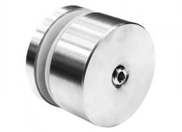 Adaptador de vidrio Ø 70 mm, dist. 30 para plano, AISI 304, SATINADO